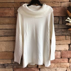 Calvin Klein ivory cowl neck sweater NWT size XL